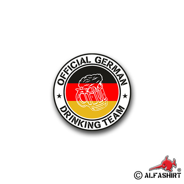 Sticker Drinking Team Beer Beer Stein Flag Official German 5x7cm A898