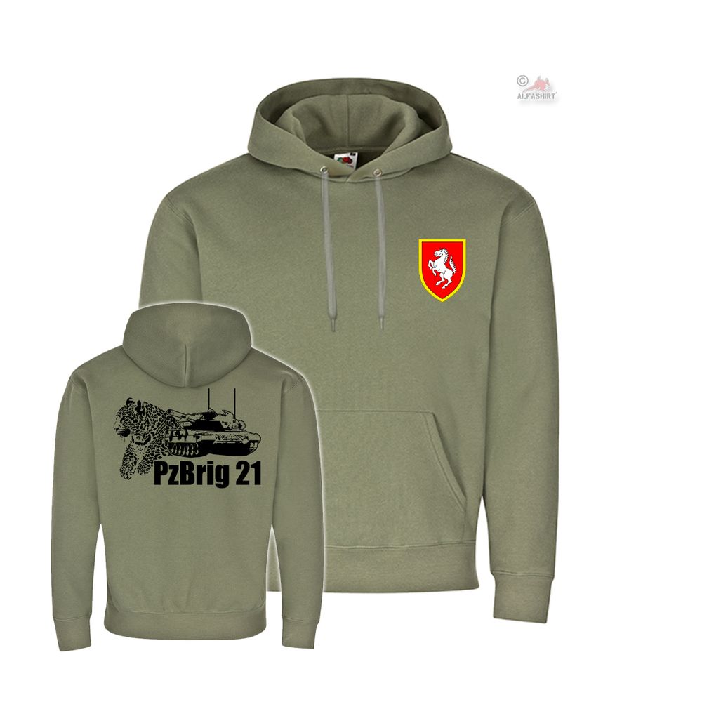 Hoodie PzBrig 21 Panzerbrigade Bundeswehr badge coat of arms Augustdorf # 38800