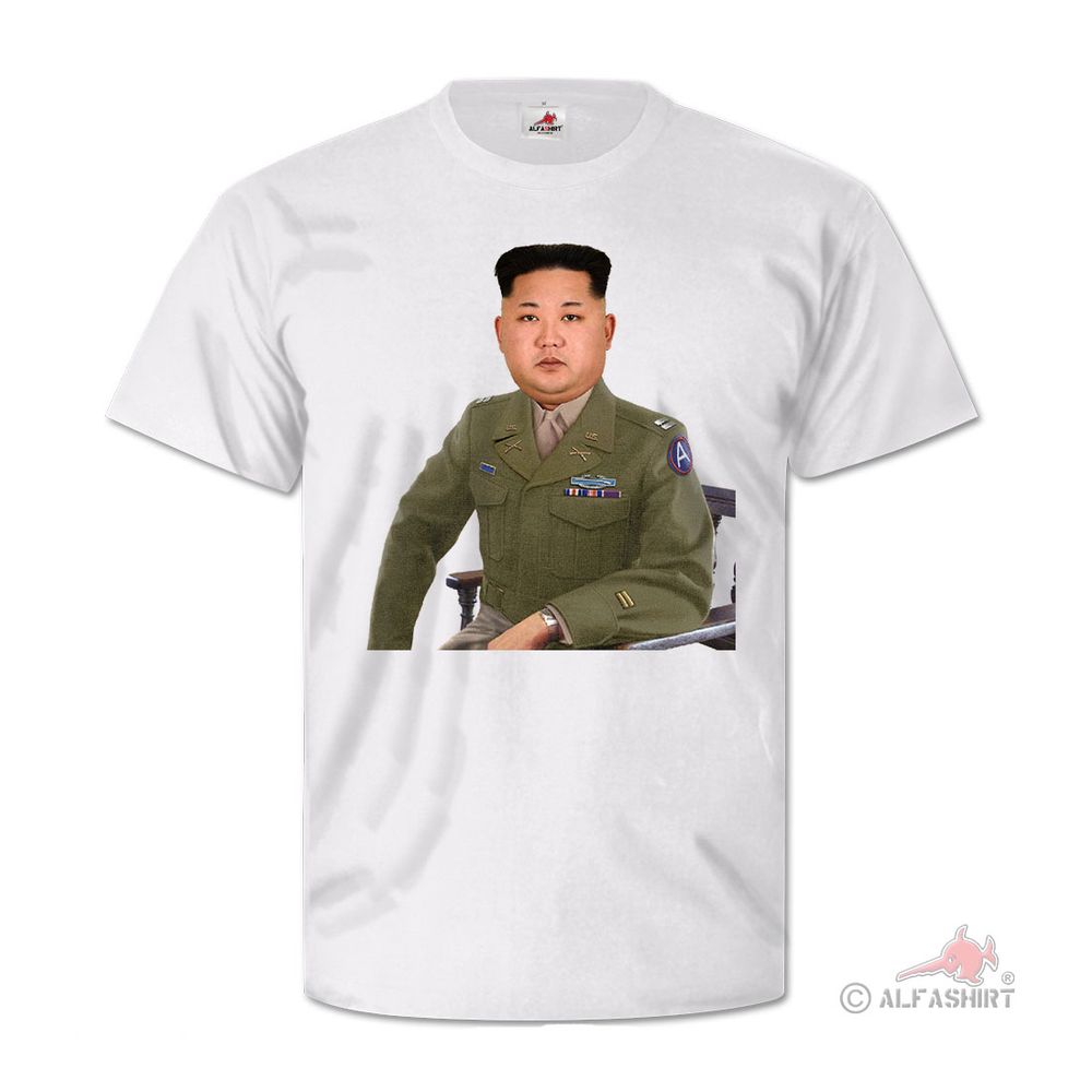 Kim Jong un goes America USA Captain Military Nordkorea Humor T Shirt #27232