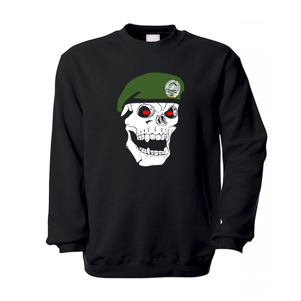 AVZ Sicherungstrupp PzGrenBtl 212 Bundeswehr Totenschädel Barett  Pullover #9583