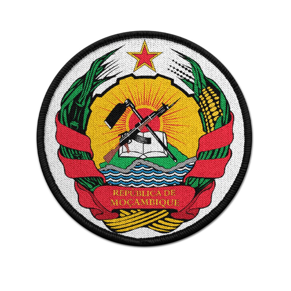 Patch Coat of Arms Mozambique Aufnäher Wappen Abzeichen Stern Sonne  #22252