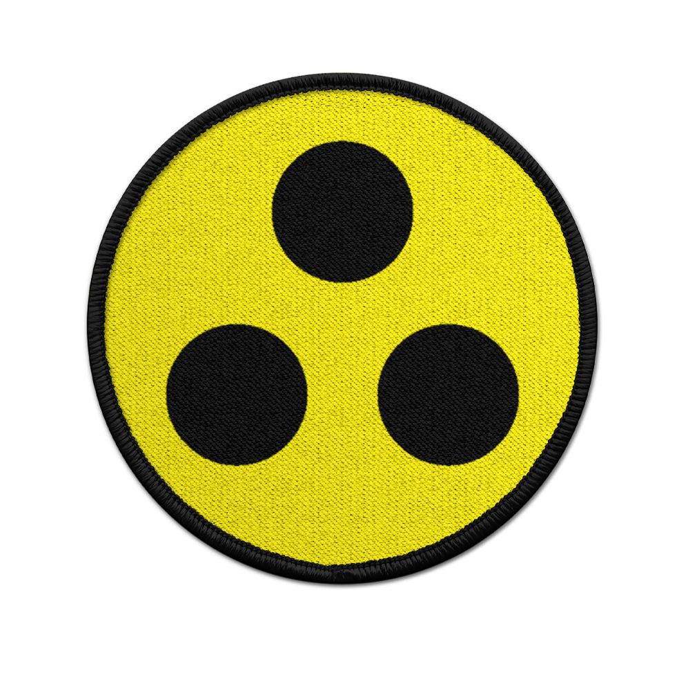 Patch Blind Blind 3 points black yellow low vision uniform velcro BW # 31940