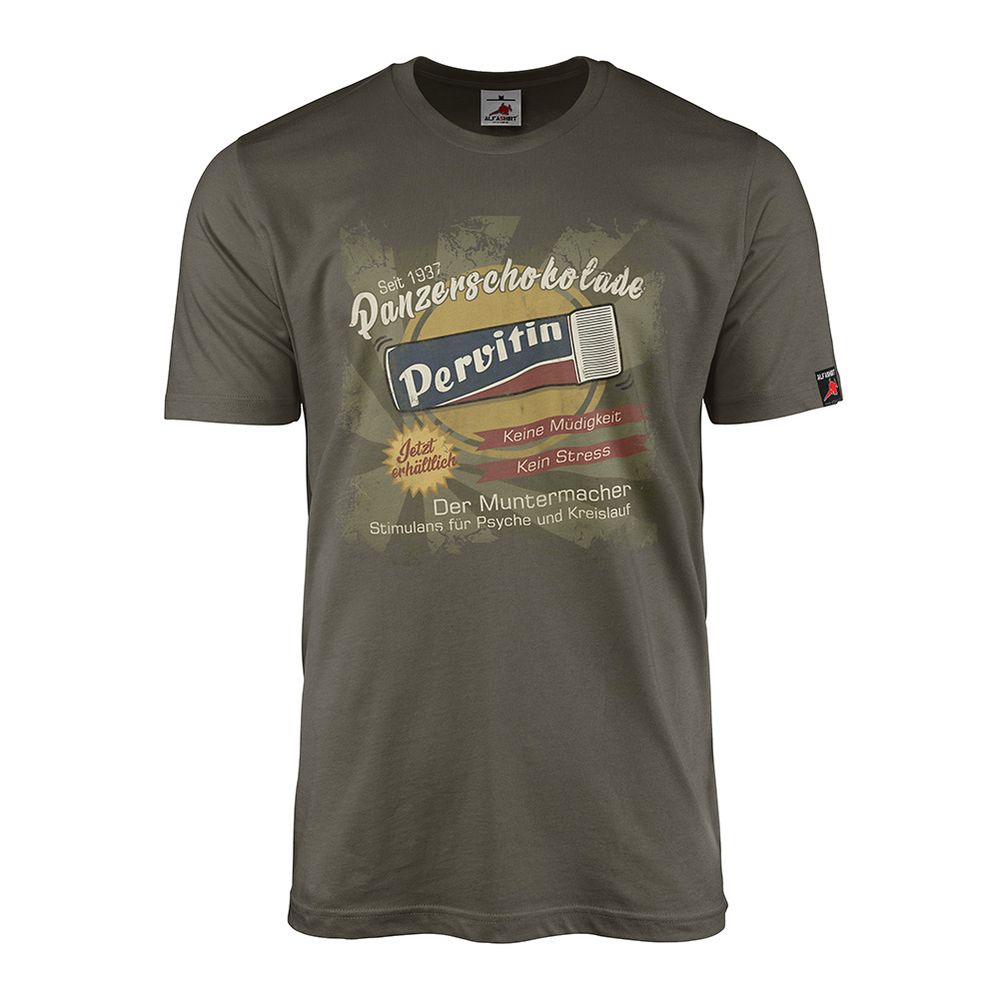 Pervitin T-Shirt Advertising Poster Humor Retro Design Methylamphetamine #47743
