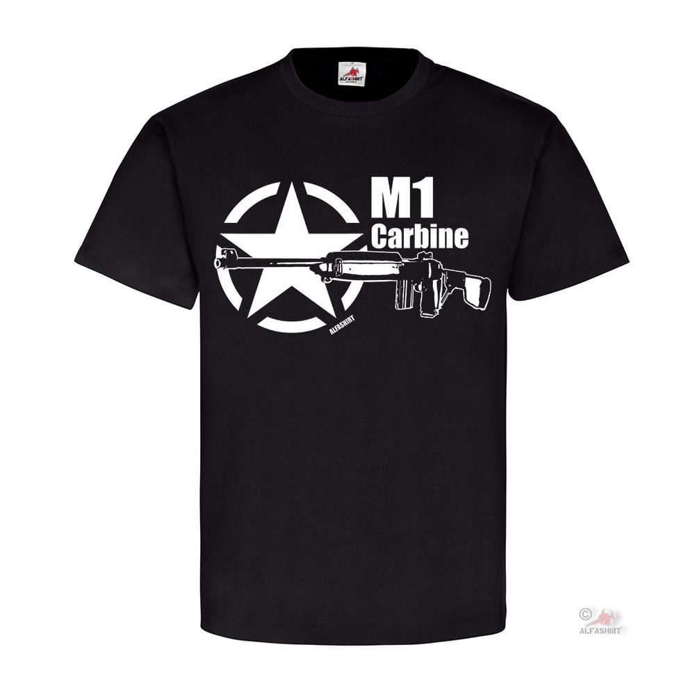 M1 Carbine Us Army Gewehr Waffe Deko Selbstladegewehr WW2 USA T-shirt #18837
