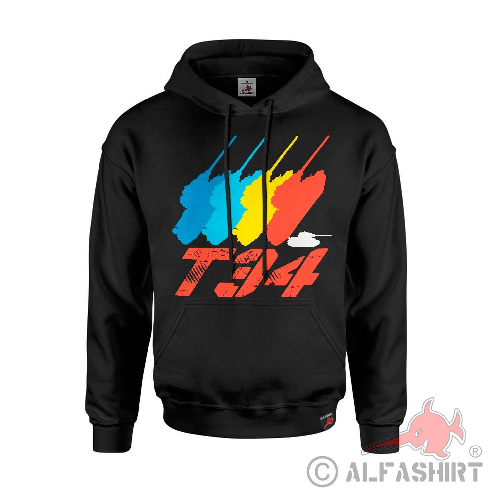 Hoodie T34 Retro Panzer Udssr 85mm Tank Pullover #41242