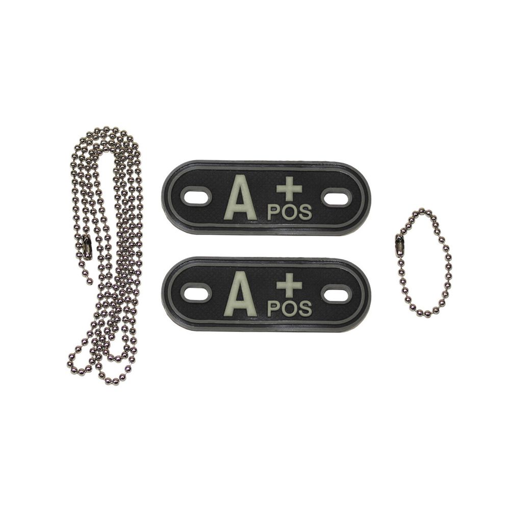 Dog Tag Blutgruppe A+ Pos Positiv Notfall Kette 3d Rubber 2,5x7cm #20489