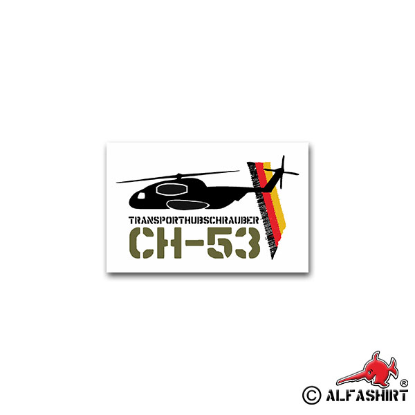 Aufkleber/Sticker CH-53 mittlerer Transporthubschrauber MTH Heli 11x7cm A2380