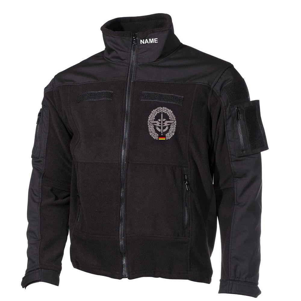 Combat Fleece Jacket EMBROIDERED Replenishment Name Velcro Inst LogBtl Bundeswehr #30489