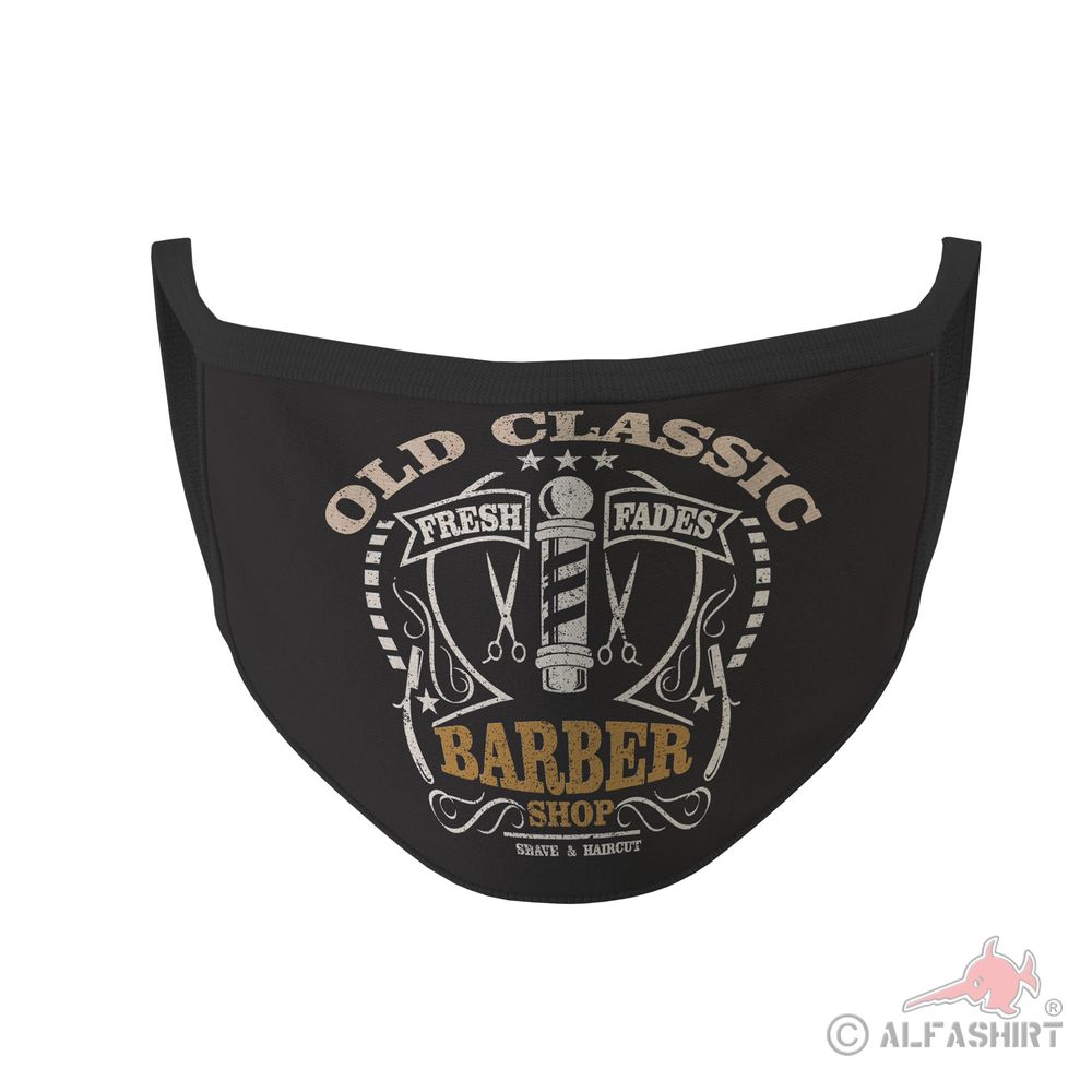 Old Classic Barbershop Surgical Mask Style Barber Cutting Styling Hair # 35521