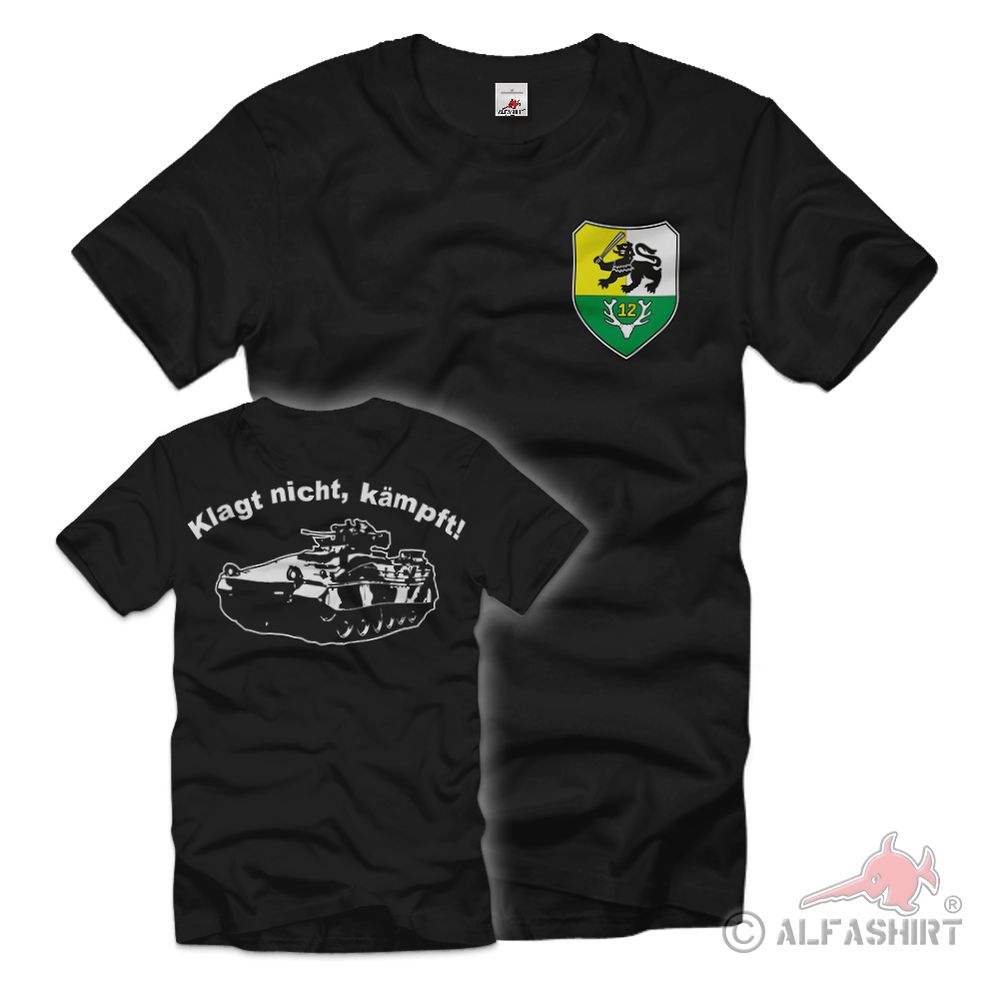 PzGrenBtl 12 Panzergrenadierbataillon Wappen Bundeswehr - T Shirt # 12582