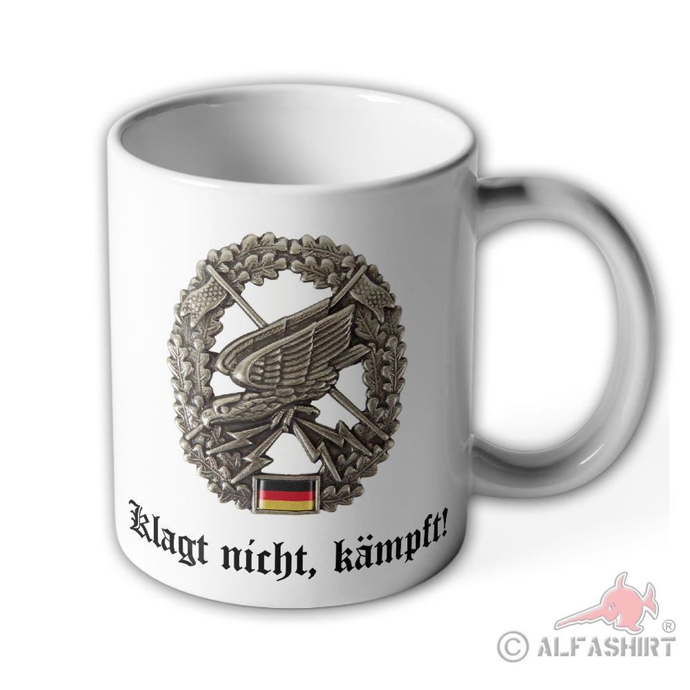 Tasse Fernspäher Barretabzeichen Klagt nicht kämpft Aufklärung #42683 Tasse Fernspäher Barretabzeichen Klagt nicht kämpft Aufklärung #42683