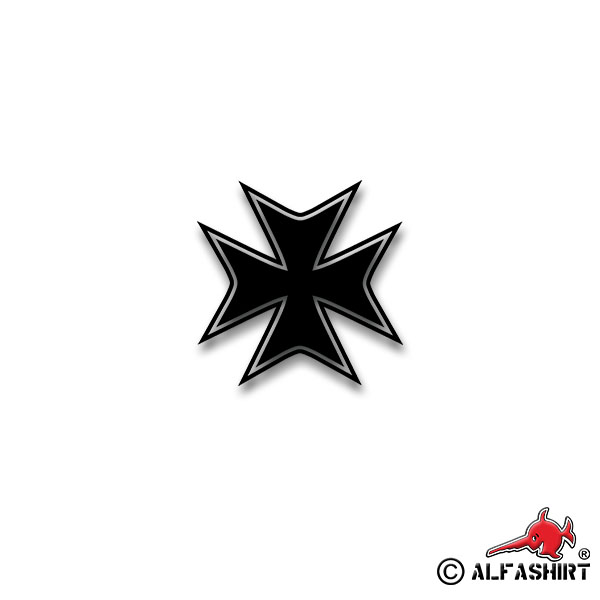Sticker Cross WK1 Germany Panzer plane biplane 5x5cm A2881