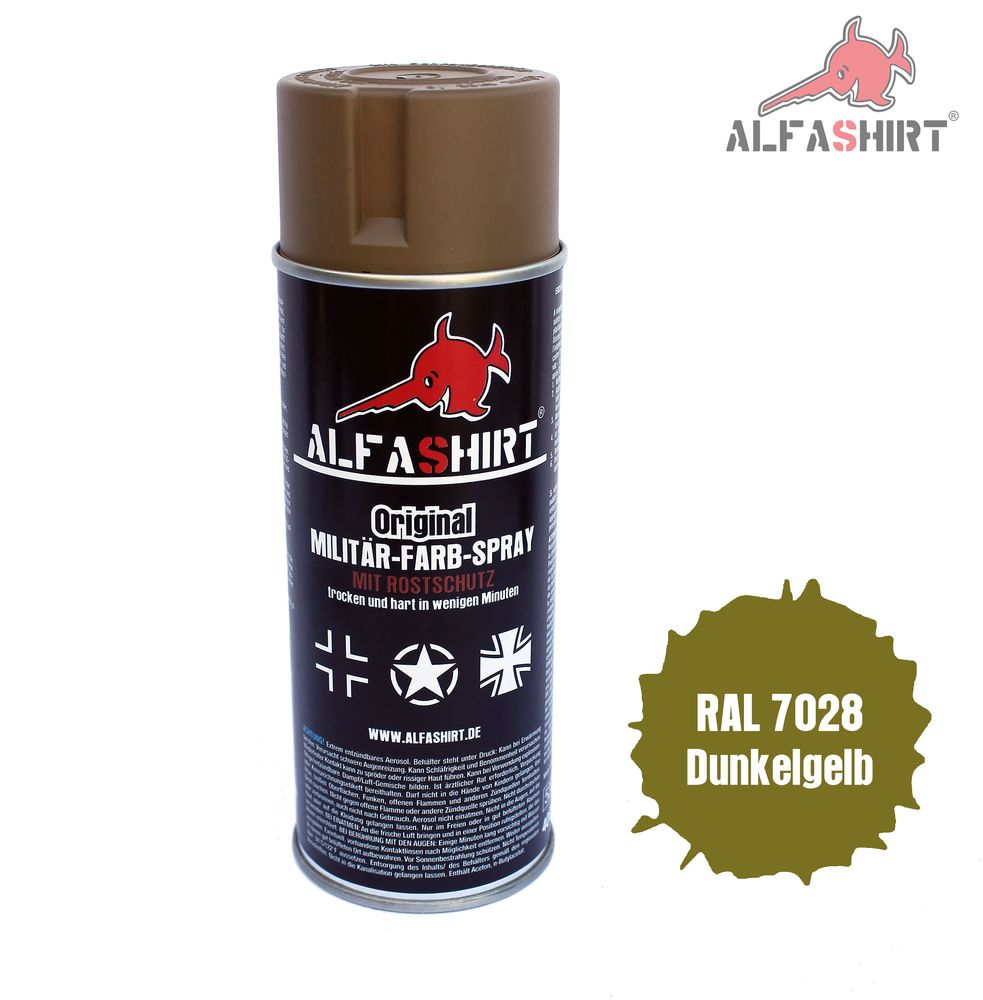 Paint spray paint Ral 7028 dark yellow 1943 total matt paint military # 12683