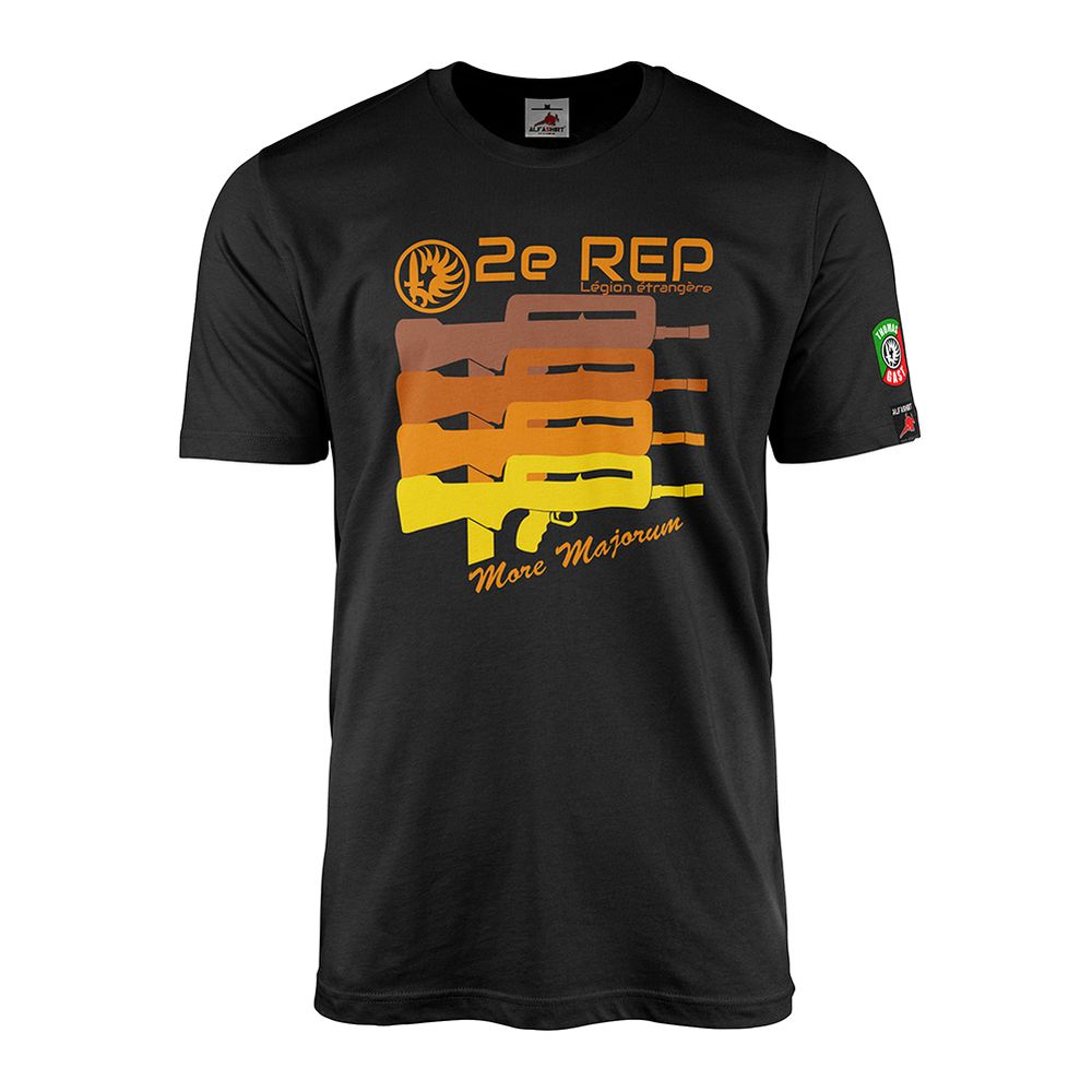 Thomas Gast 2e REP Retro More Majorum régiment parachutistes FAMAS T-Shirt 36557