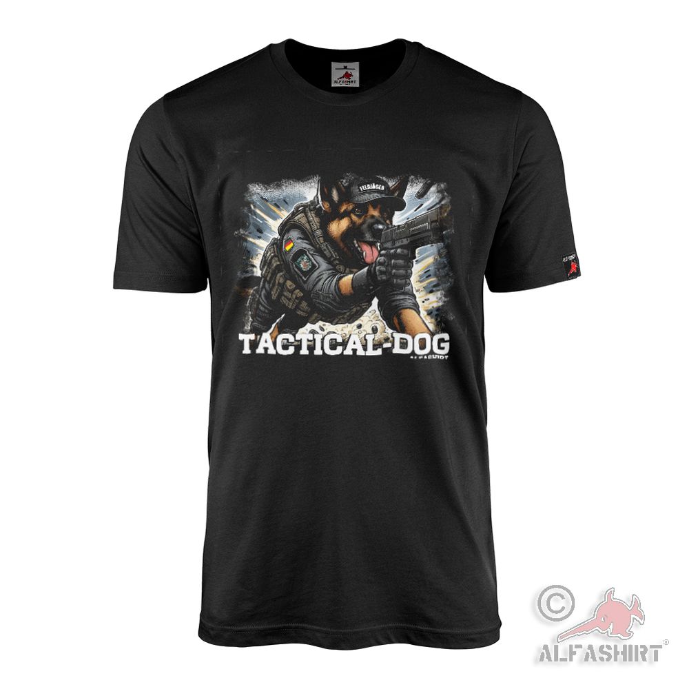 Tactical Dog Military Police BW German Shepherd Hunter Soul Dog T-Shirt #45739