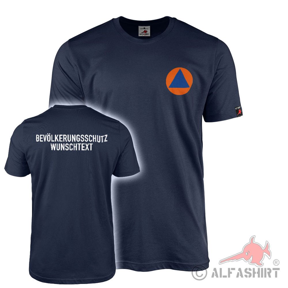 T-Shirt Bevölkerungsschutz personalisiert Gefahrenabwehr Hilfe Schutz #43972