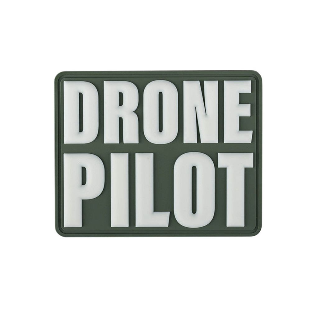 Patch 3D PVC 8x6,4cm drone pilot olive for jacket backpack #47986