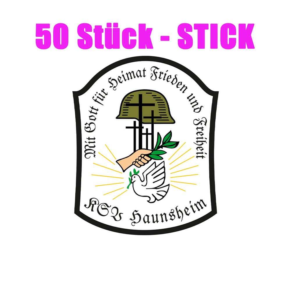 Patch 96x80mm GESTICKT 50 Stück Aufnäher #K03669
