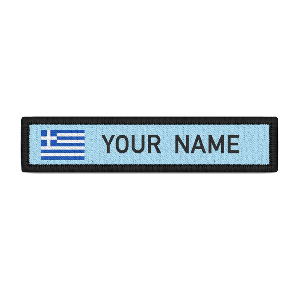 Namenspatch Griechenland Name Landesflagge Ellinkí Dimokrtaía Athen ónoma #25206