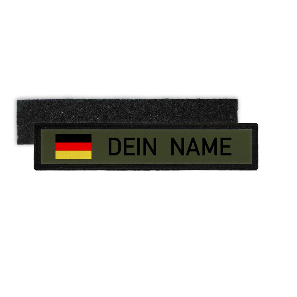 Name Patch BW Germany Personalized Flag Uniform Olive Green Frame # 27141