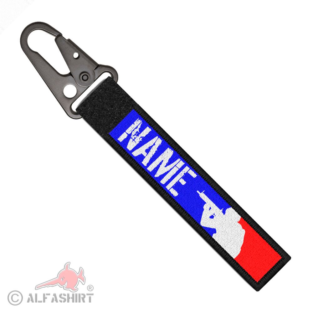Tactical keychain YOUR NAME Major League Airsoft shooter # 37786