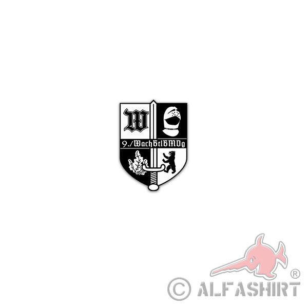 Sticker WachBtl BMVg Guard Battalion Federal Ministry of Defense 7x7cm A3357