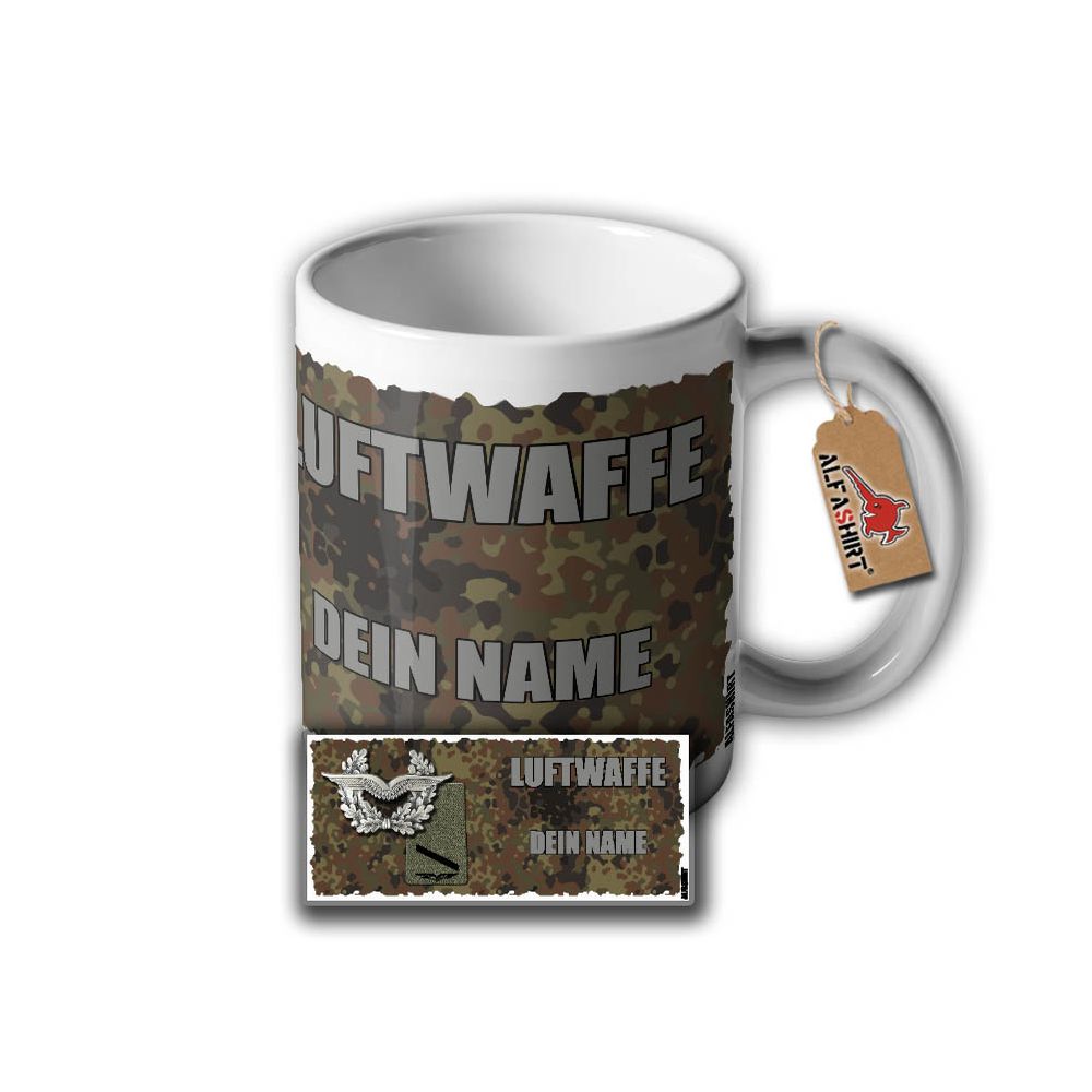 Tasse Luftwaffe Gefreiter Dienstgrad Gatow Bundeswehr Personalisiert #31179