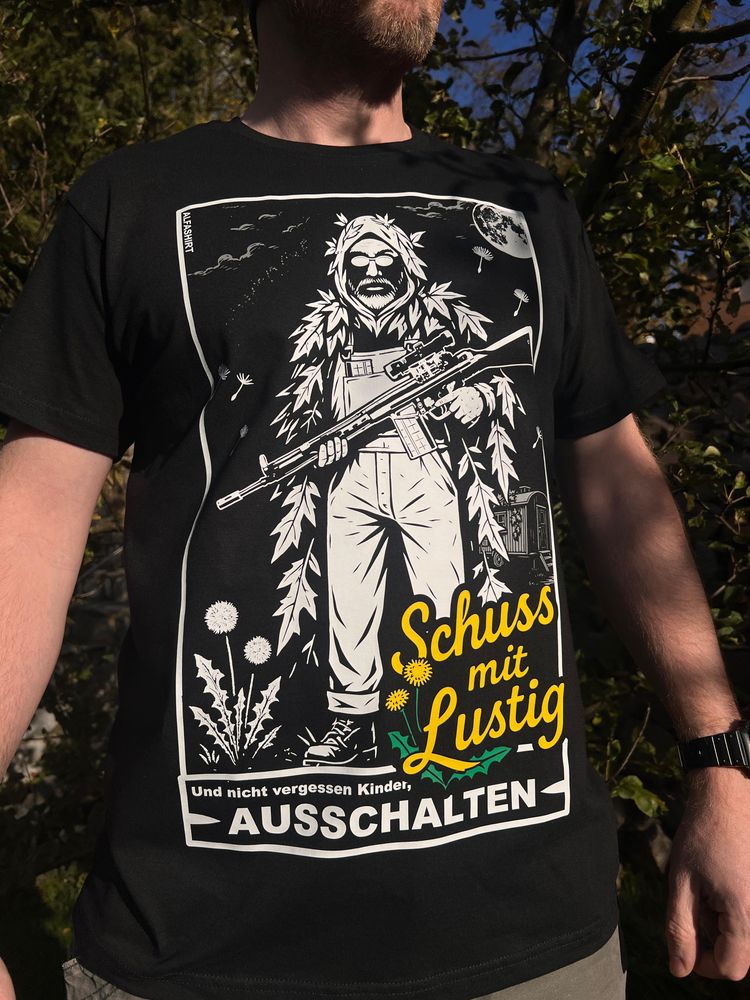 Schuss mit Lustig Löwenzahn Peter G3 Gewehr Sniper Operator Humor 80er 90er #47058