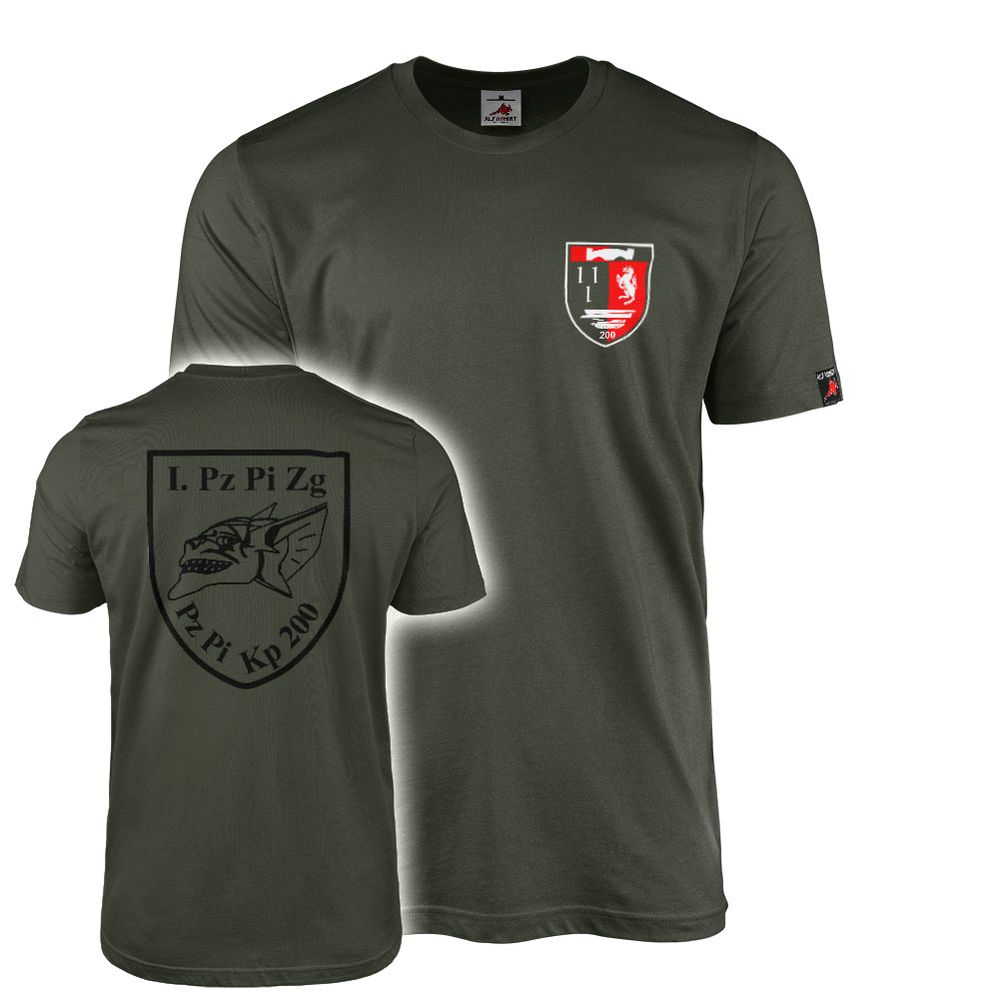 T-shirt Panzerpionierkompanie PzPiKp 200 BW Coat of Arms 1st PzPiZg Platoon #47121