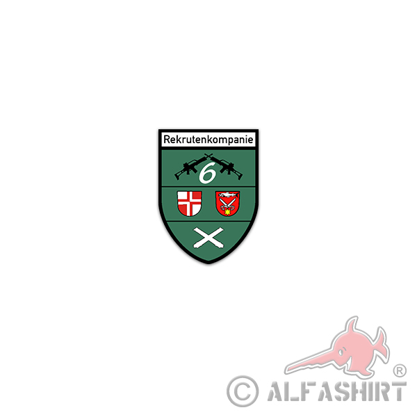 Sticker Recruitment Company 6 Basic Training BW Army Unit 5x7cm A3430