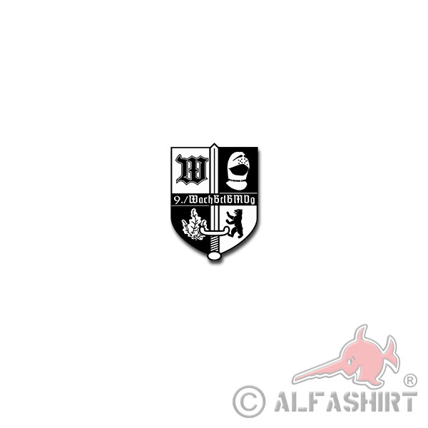 9 WachBtlBMVg Aufkleber Wachbataillon Bundesministerium Verteidigung 5x7cm#A3801