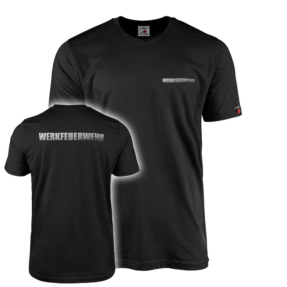 T-Shirt Werkfeuerwehr Feuerwehr Beruf reflektierend Silber Brand Unfall #42347