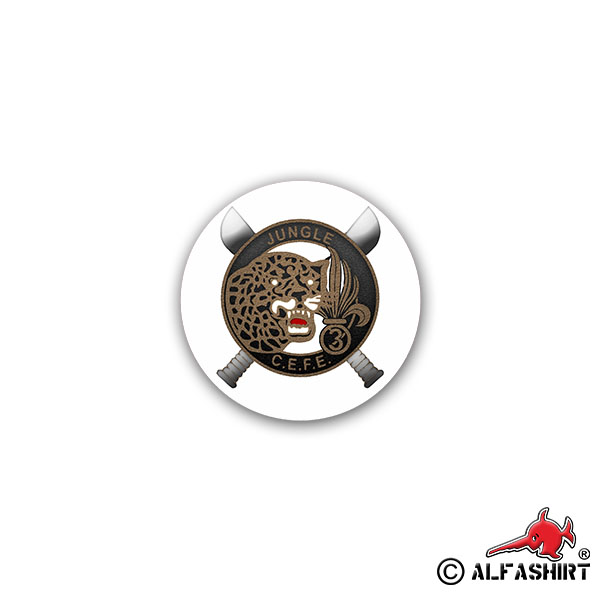 Aufkleber/Sticker Jungle Cefe Training Center French Army Jungle 7x7cm A1800