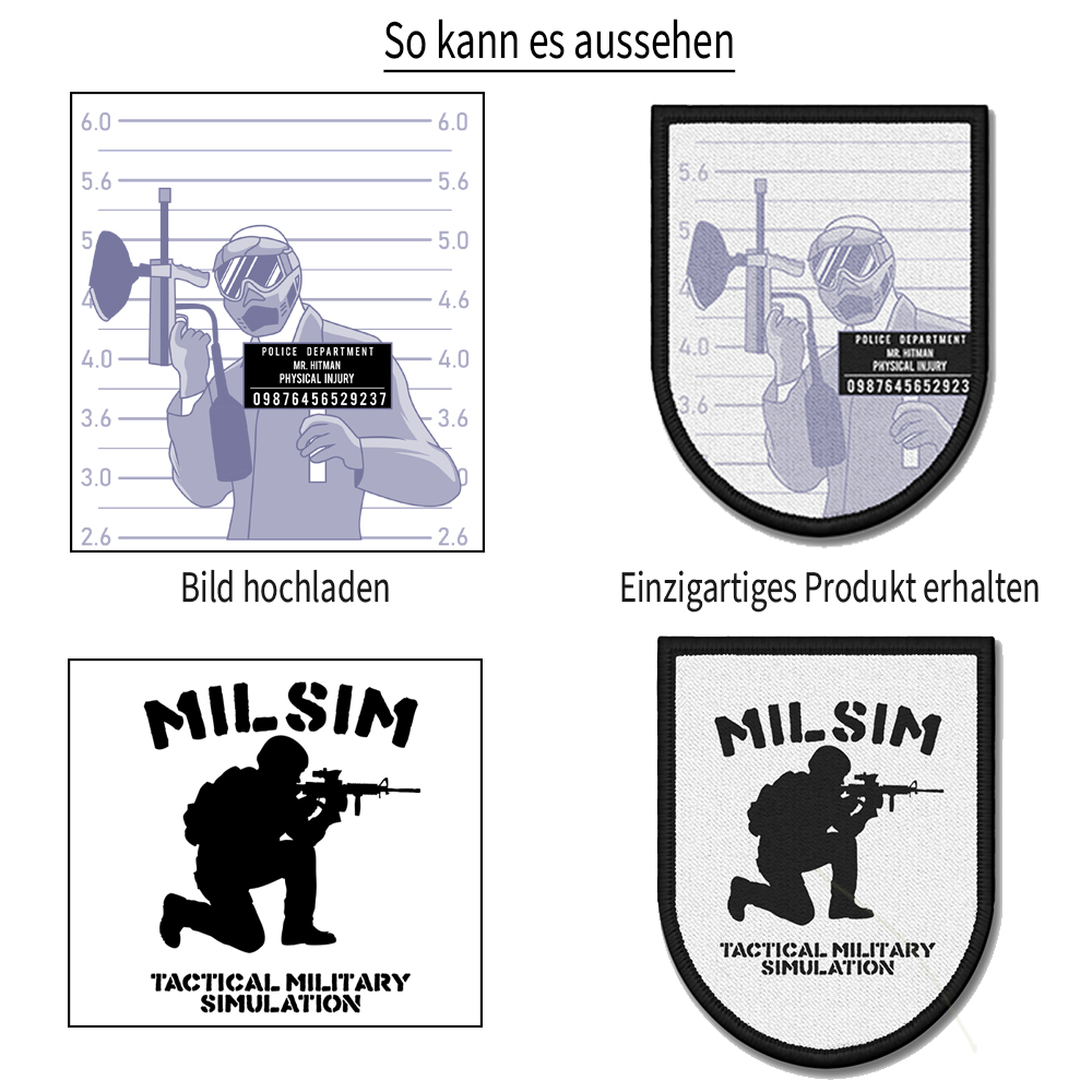 Patch Halbrund mit deinem Motiv #39563