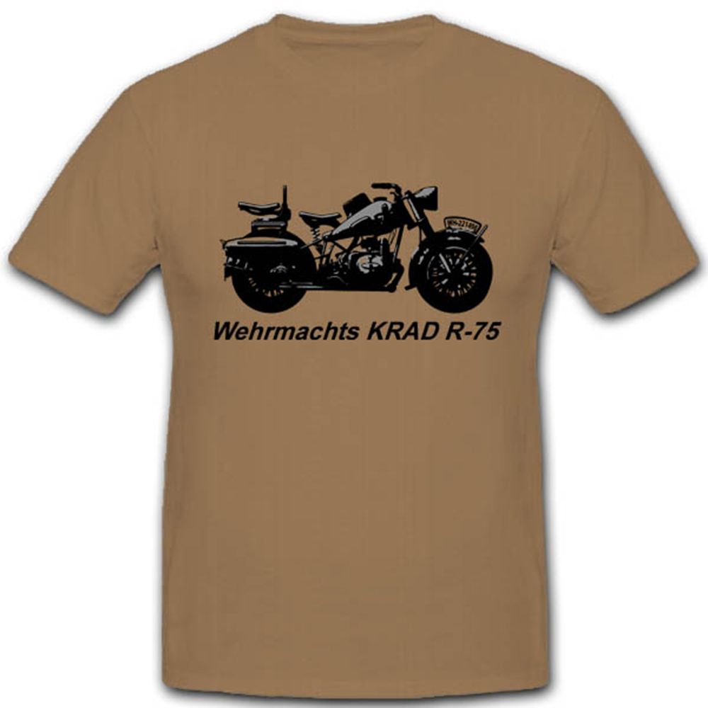 R75 Motorrad Wk Gespann Geländegängig Fahrzeug Bundeswehr Heer - T Shirt #3112