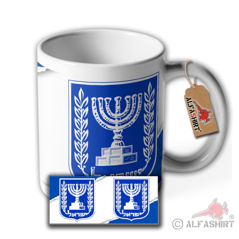 Tasse Israel Wappen Wappen Großstadt Emblem Jerusalem Kaffee Becher #39924