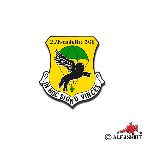 Sticker FschJgBtl 261 Paratrooper Battalion Company 6x7cm A1406