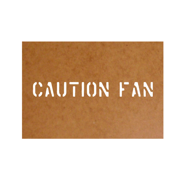 Ölkarton Schablone CAUTION FAN Restoration Decal US Army Ölpapier #25032
