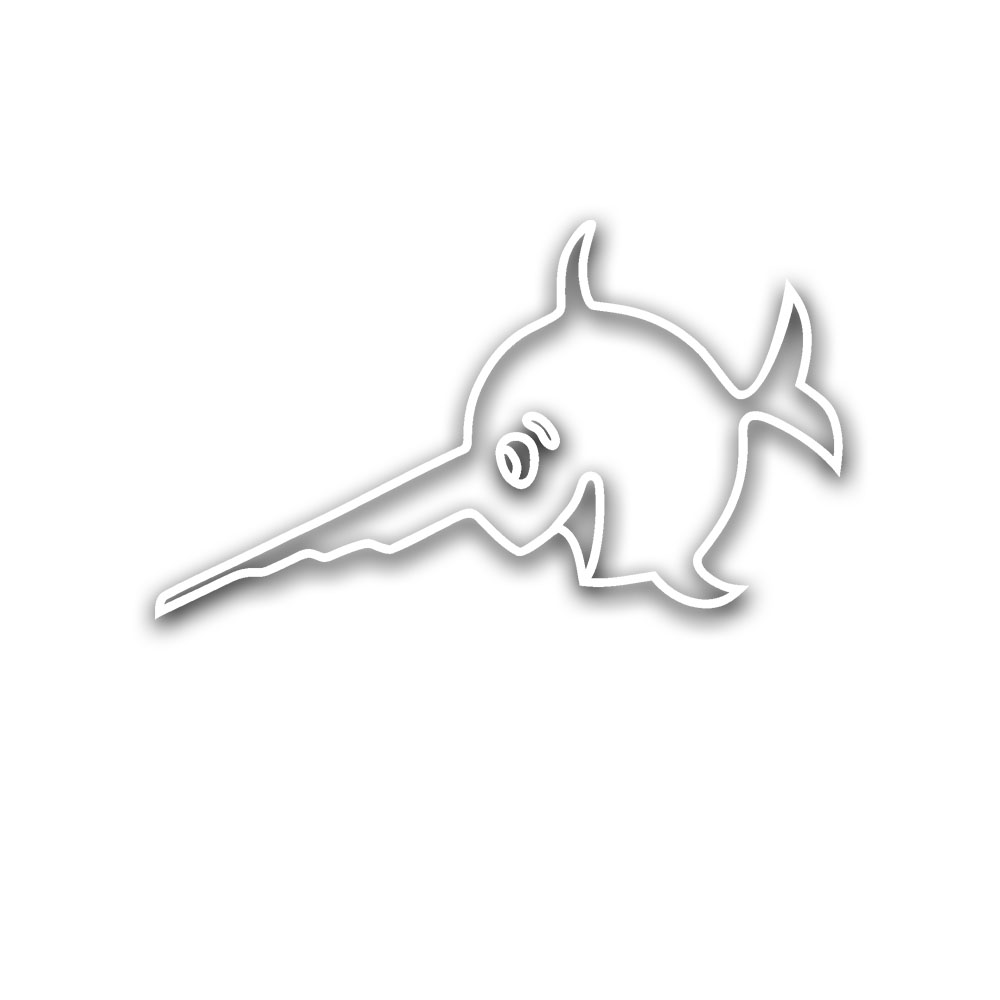U-Boot Sägefisch Konturaufkleber groß U96 Fisch Aufkleber Umriss 60x35cm  A5377