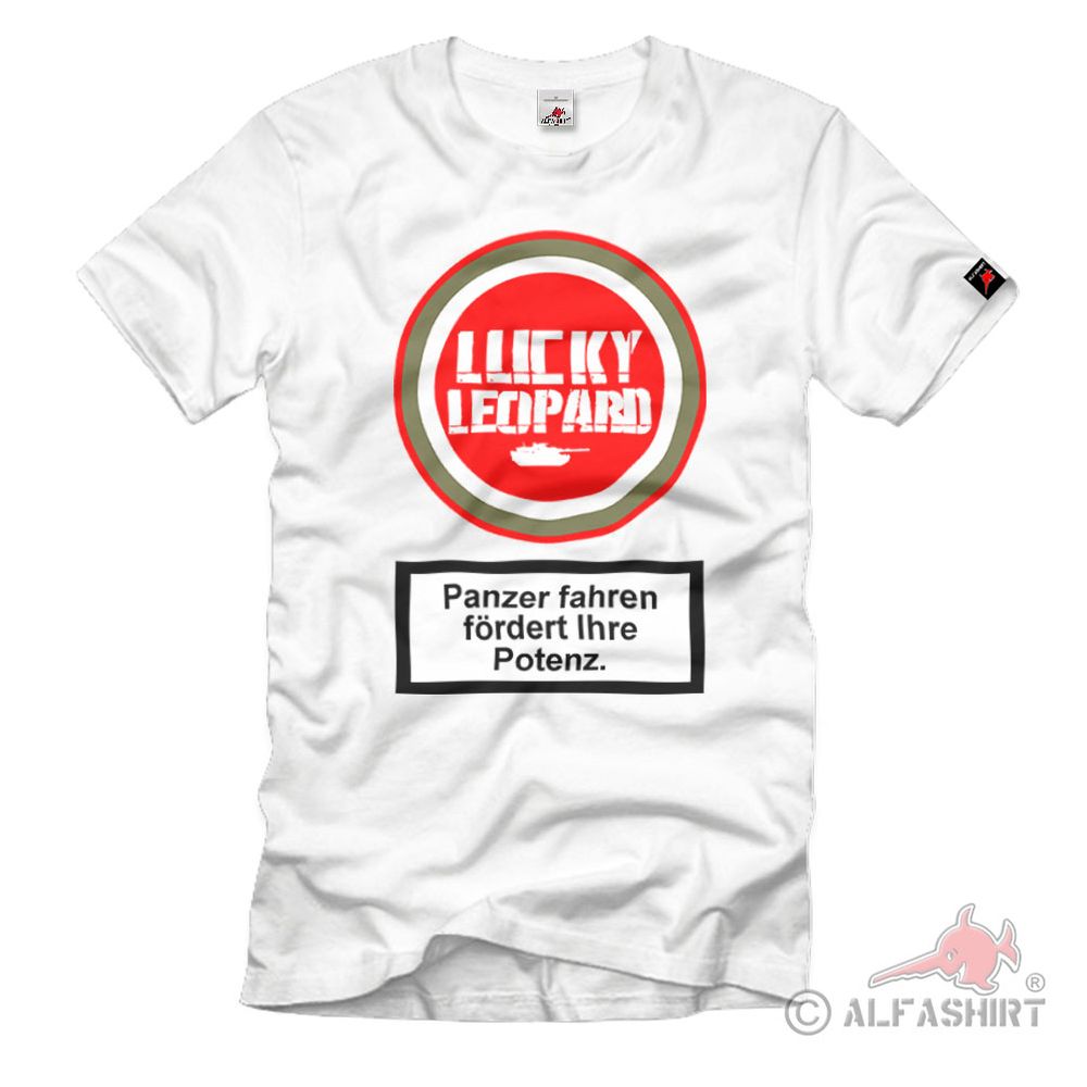 Lucky Leopard Panzer fahren fördert Ihre Potenz Leo2 Zigaretten T-Shirt#37022