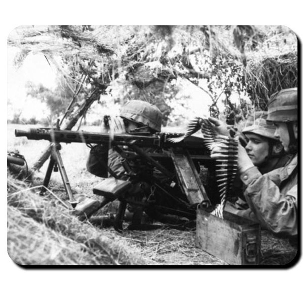 Fallschirmjäger mit MG42 Wk Wh Luftwaffe schwere Maschinenen - Mauspad PC #7957