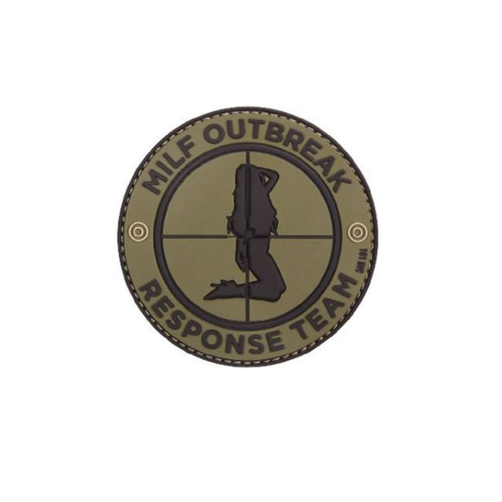 Milf Outbreak Response Team Airsoft Lack Leder Stripper 3D PV Patch 8x8 cm#26752