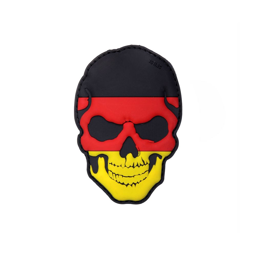 Germany Skull 3D Rubber Deutschland Schädel Fahne Flagge Militär 9x6cm #22999