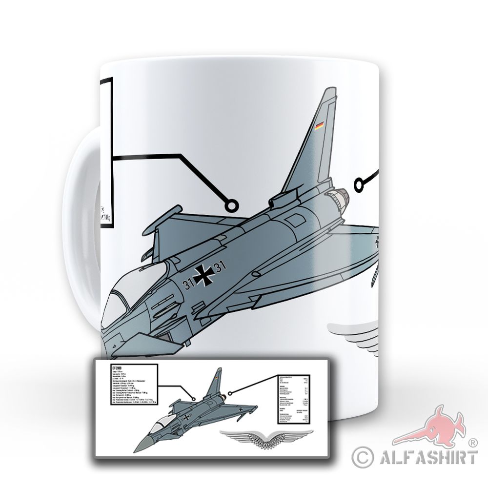 Tasse EF2000 TaktLwG 31 Boelcke Pilot Geschwader Triebwerk Blue EF #41346
