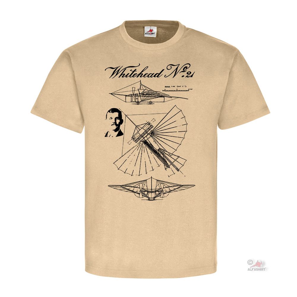 Whitehead 21 Gustav Weißkopf Flugzeug 1901 Erster Flug Motor T Shirt #18478