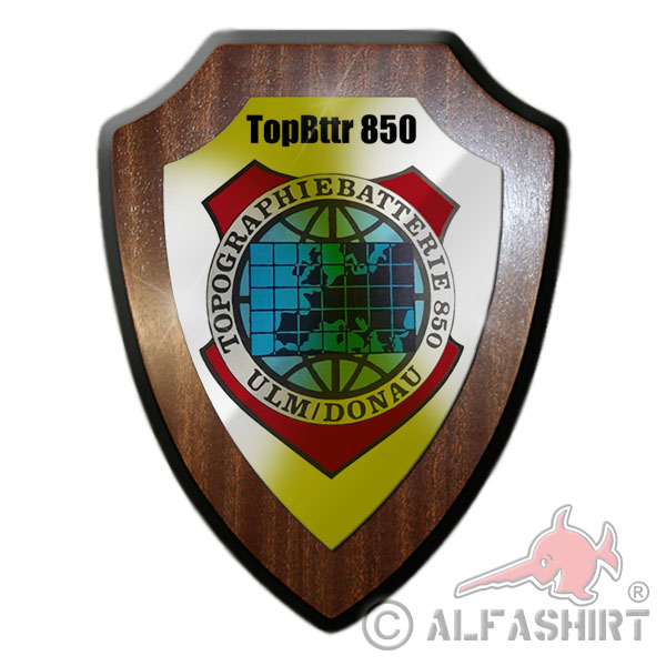 Wappenschild / Wandschild -TopBttr 850 Ulm Donau Topographiebatterie #18696