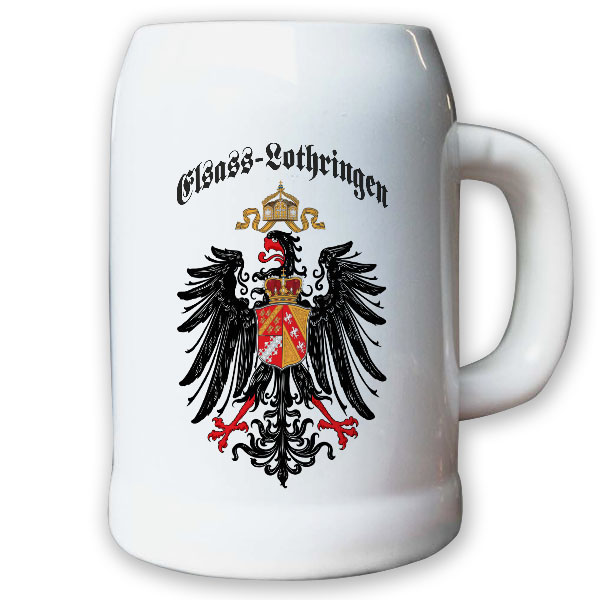 Krug / Bierkrug 0,5l - Elsass-Lothringen Provinz Geschichte Historie #9407