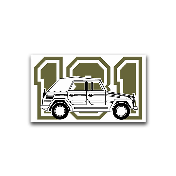 Sticker 181 bucket vehicle SUV BW 12x7cm A1395