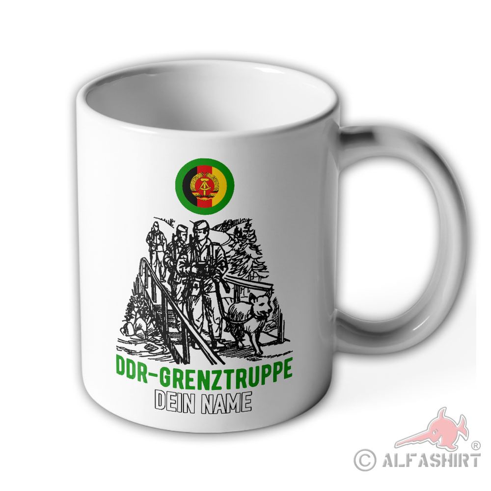 Tasse personalisiert DDR Grenztruppe Land See nationale Verteidigung NVA #43524