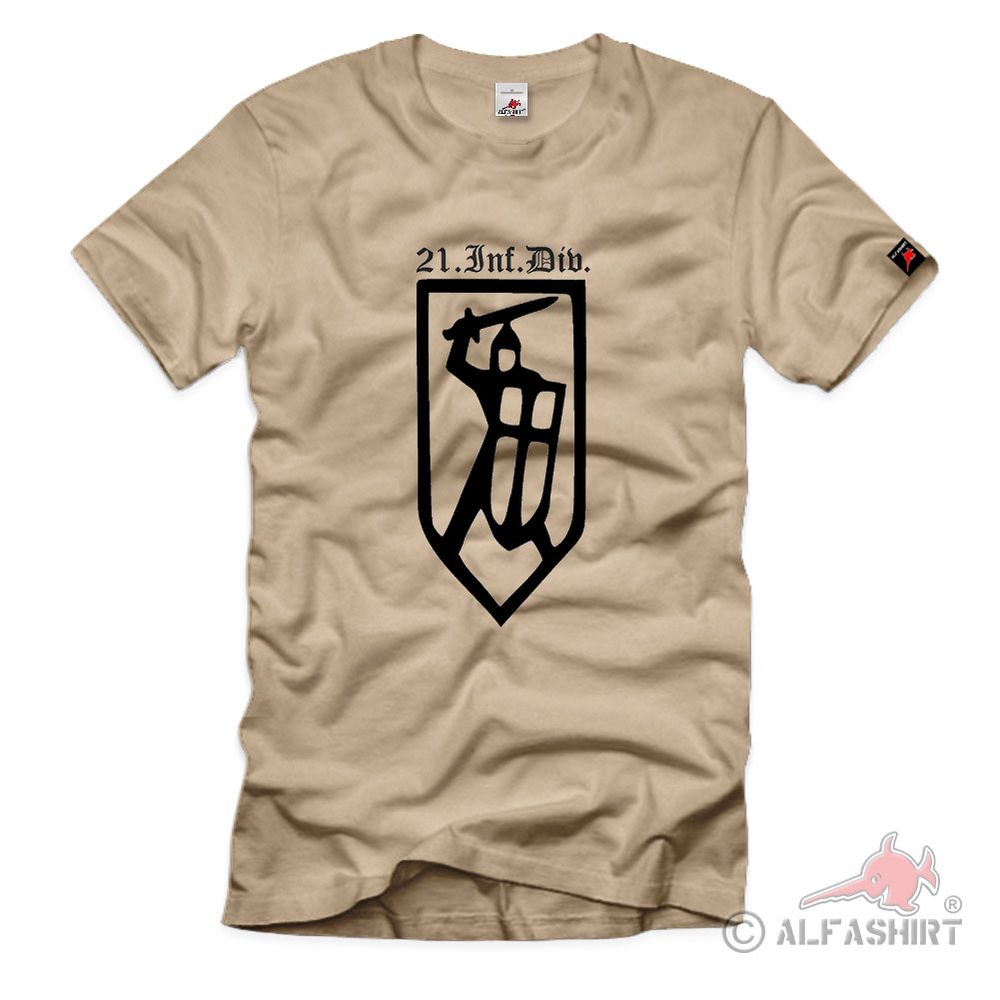 21 Infdiv 21 Infanterie Division Wh Wappen Abzeichen Emblem - T Shirt #3050